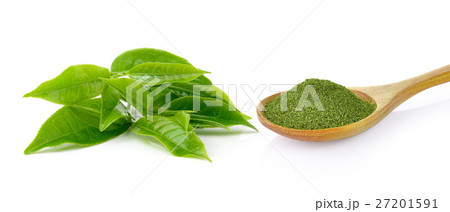 tea leaf and dry green tea  27201591