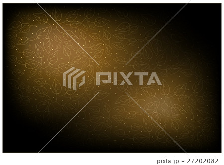 Brown Vintage Wallpaper with Leaves Pattern 27202082