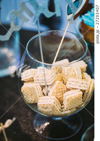 Dessert Sweet Wafers in Candy Bar. Delicious sweet 27203407
