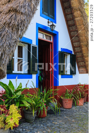 Typical old houses on Santana, Madeira island 27203529