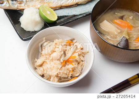 autumn food, sanma, tonjiru, takikomi gohan autumn food, sanma, tonjiru, takikomi gohan 27205414