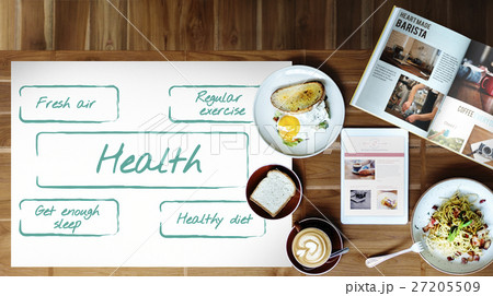 Healthy Lifestyle Wellbeing Plan Words Concept Healthy Lifestyle Wellbeing Plan Words Concept 27205509