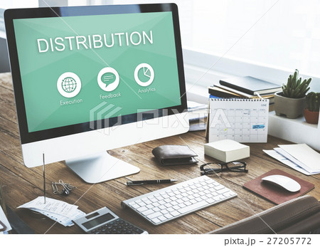 Business Management Plan Distribution Strategy Graphic Concept 27205772