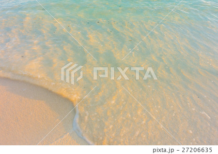 Beautiful tropical Maldives island with white sandy beach and sea . 27206635