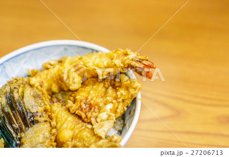 Tempura bowl on table Tempura bowl on table 27206713