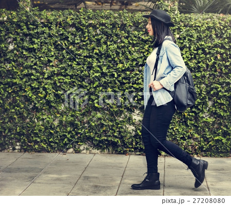 Women Casual Jeans Hat Girl Freedom Simplicity Concept 27208080