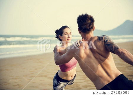 Yoga Exercise Stretching Meditation Concentration Summer Concept 27208093