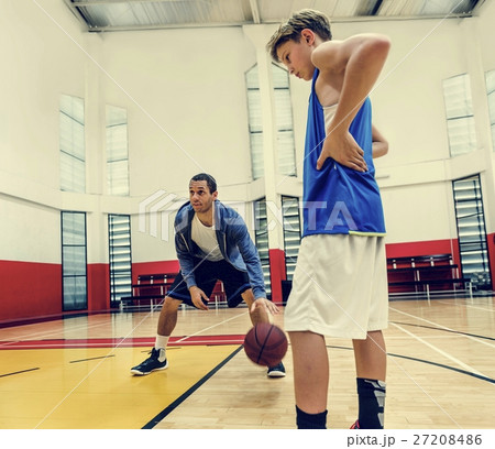 Coaching Basketball Sport Athlete Exercise Game Concept 27208486