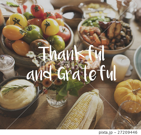Thnaksgiving Blessing Celebrating Grateful Meal Concept 27209446