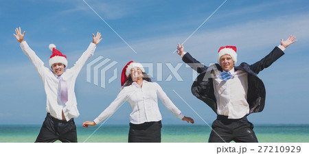 Business Colleagues Vacation Beach Cheerful Concept Business Colleagues Vacation Beach Cheerful Concept 27210929