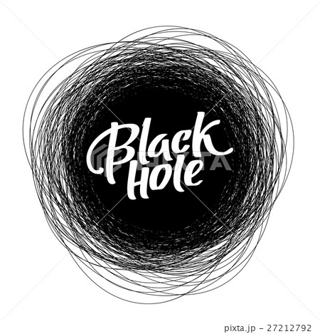 Round scribble vector frame with Black Hole text 27212792