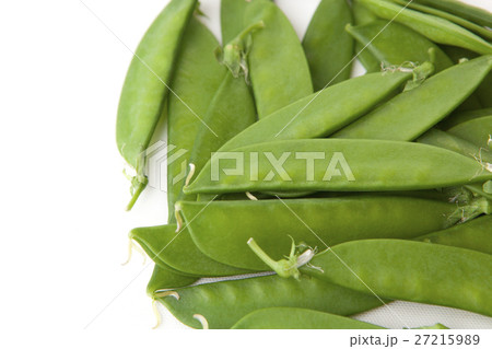 野菜 さやえんどう シンプル 白バックの写真 27215989