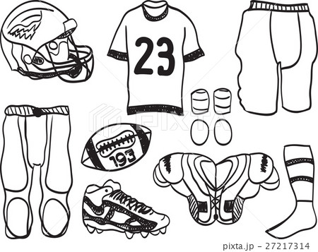 American Footbal Equipment -  illustration American Footbal Equipment -  illustration 27217314