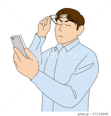 スマートフォンを見る_茶髪_若い男性 27218040