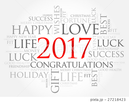 2017 year greeting word cloud collage 27218423