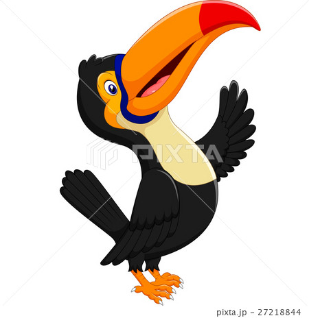 Cartoon Happy Bird Toucanのイラスト素材