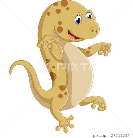 Cute lizard posing isolated on white background 27219234
