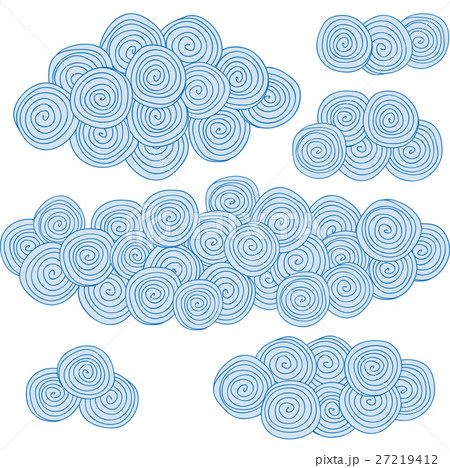 Spiral clouds, circles design elements Spiral clouds, circles design elements 27219412