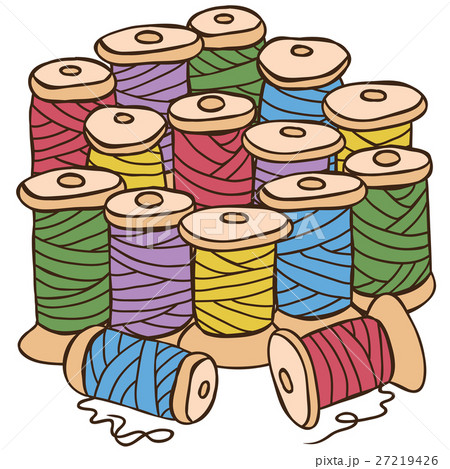 Illustration of colored threads Illustration of colored threads 27219426