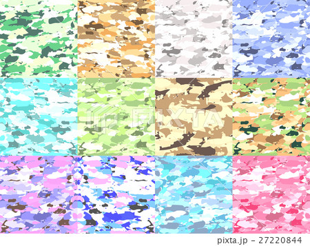 Vector military camouflage patterns set. Hand 27220844