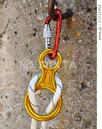 Climbing equipment - carabiners and rope 27222903