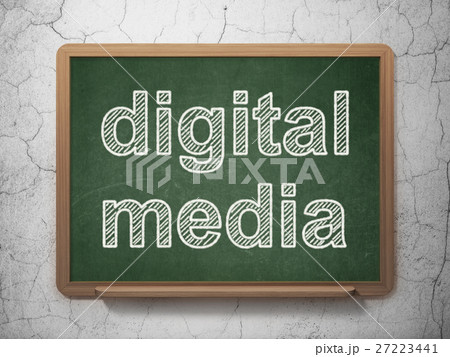 Marketing concept: Digital Media on chalkboard Marketing concept: Digital Media on chalkboard 27223441