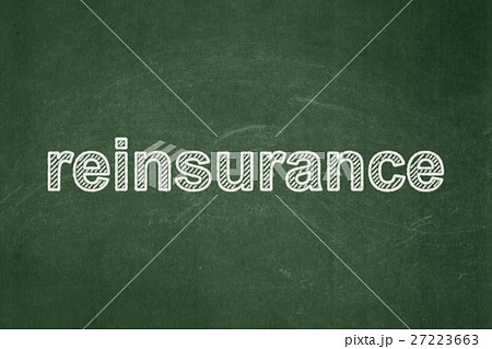Insurance concept: Reinsurance on chalkboard 27223663