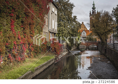 River in the old town center of Gdansk, Poland 27224586