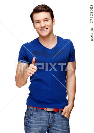 Handsome man isolated over white background Handsome man isolated over white background 27225088