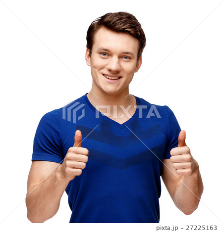 Handsome man isolated over white background Handsome man isolated over white background 27225163