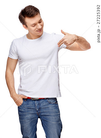 Handsome man isolated over white background 27225392