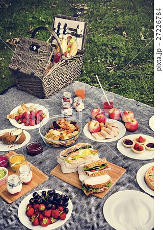 Picnic Lunch Meal Outdoors Park Food Concept Picnic Lunch Meal Outdoors Park Food Concept 27226784