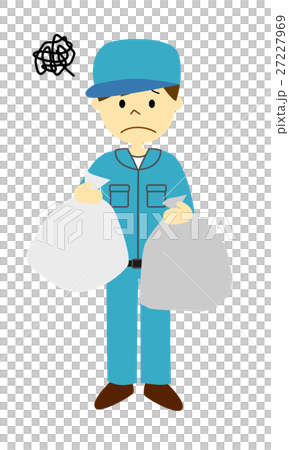 Workers with garbage bags 27227969