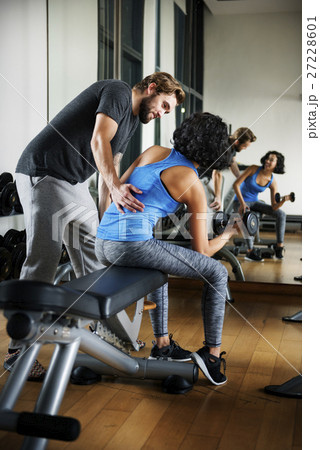 Workout Couple Exercise Fitness Sport Gym Concept Workout Couple Exercise Fitness Sport Gym Concept 27228601