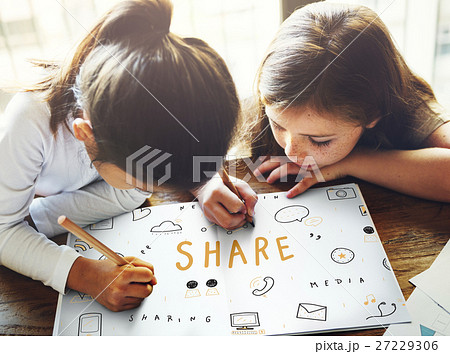 Networking Media Sharing Icons Graphic Concept 27229306