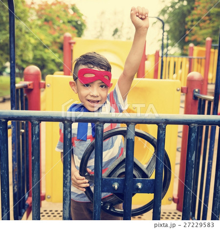 Playground Yard Superhero Freedom Child Boy Concept 27229583
