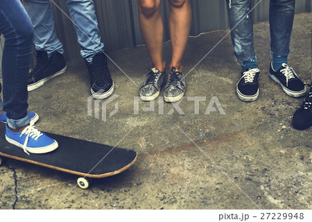 People Friendship Skateboard Extreme Sport Team Concept 27229948