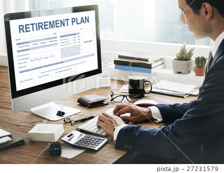 Retirement Plan Form Insurance Financial Concept 27231579