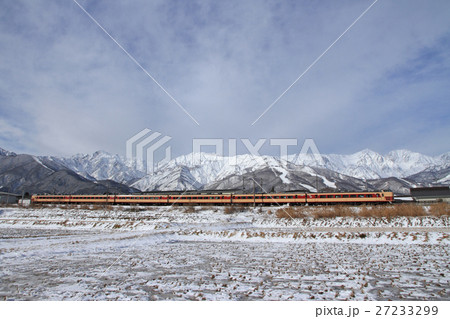 大糸線　白馬の冬　国鉄色189系 27233299