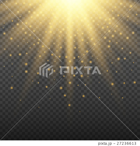 Gold glowing light burst explosion on transparent 27236613