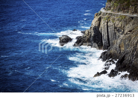 Cliff path and sea in Cinque Terre Italy 27236913