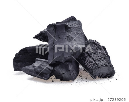 charcoal isolated on white background 27239206