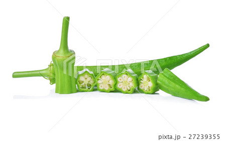 Okras on white background 27239355