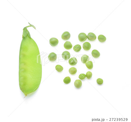 Snow peas isolated on white background 27239529