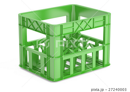 empty green plastic crate for bottles empty green plastic crate for bottles 27240003