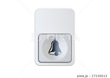 White Doorbell Button 3d Renderingのイラスト素材
