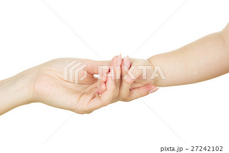 Baby hand holding mother hand 27242102