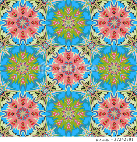 Oriental floral traditional green pink ornament Oriental floral traditional green pink ornament 27242591