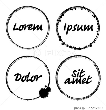 Vector Circle Shape . Circle Stamps . Round Brush 27242833