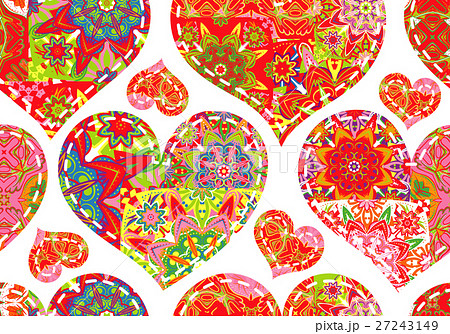 Seamless pattern with collection colorful red 27243149